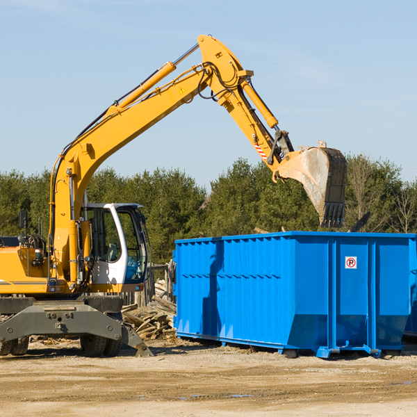 what size residential dumpster rentals are available in Ridgeway Virginia